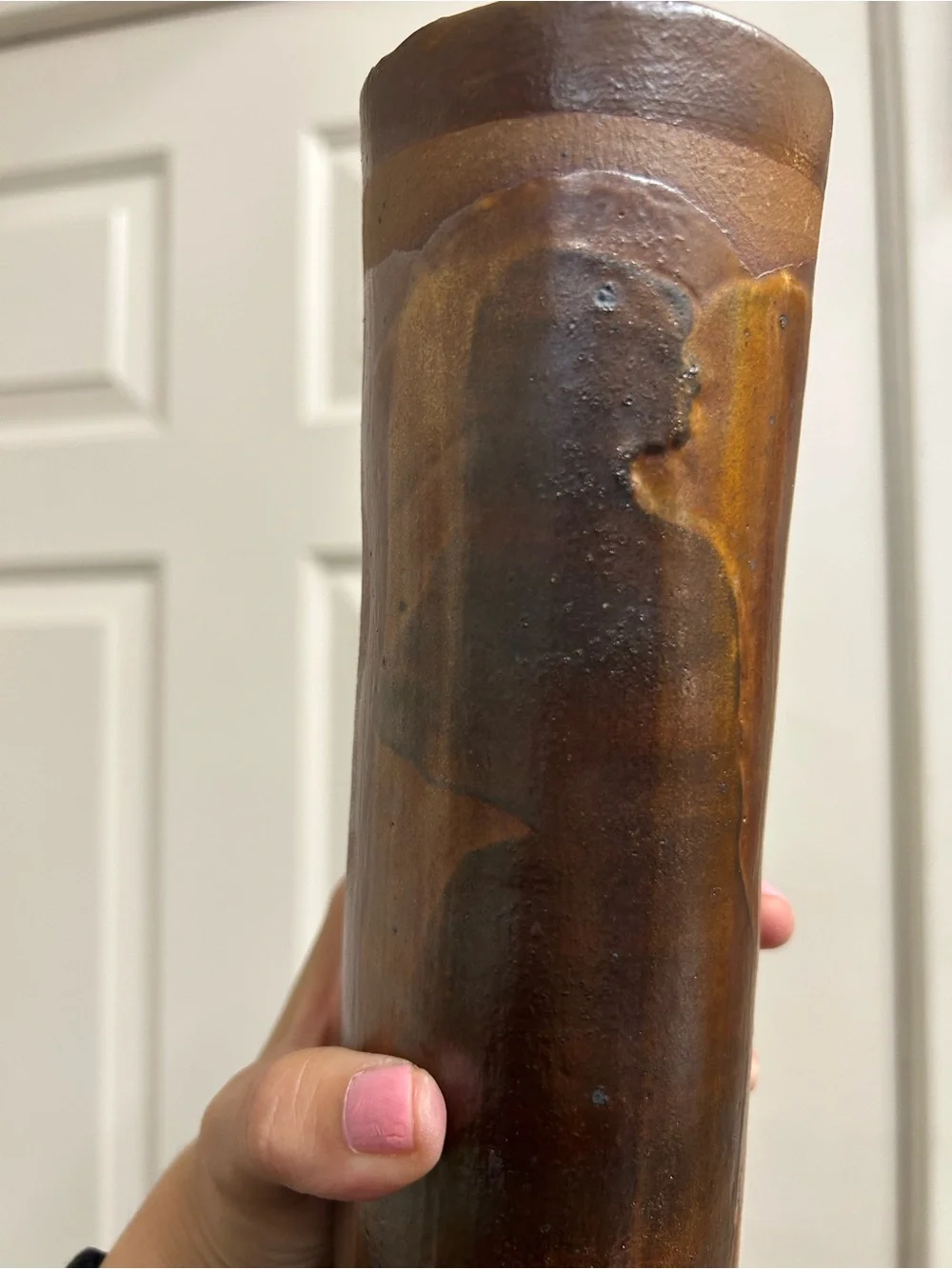 Unique Handmade Brown Ceramic Decorative Vase - Home Accents